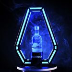 ZYLZHMCH LED Lighted Liquor Bottle Display Shelf, Ace of Spade Champagne Bottle Presenter Acrylic Bottle Display Shelf Capacity Wine Rack Shimmering Bottle Sparklers for Bottle