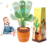 LUKETURE Dancing Talking Cactus Toy for Baby w/ 120 Songs & Flashing Lights, Mimicking Educational Toy for Toddlers, Tummy Time Play, Easter Gifts Birthday, Christmas, Babies Sensory Music Toy
