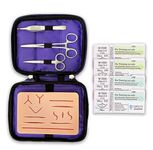 Opsys Standard Suture Practice Kit Including Standard Suture Pad and Suture Tool kit, Silicone Suture Practice Model for Medical Students