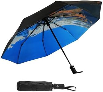 SY COMPACT Travel Umbrella Windproof Automatic Light Weight Sturdy Umbrellas-Factory Outlet Umbrella (Snow Peak)
