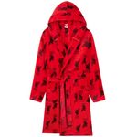 Liverpool F.C. Fleece Dressing Gown with Hood, Pockets, Tie Waist, Cosy Robe - Gifts for Him (Red, XL)