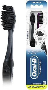 Oral-B Charcoal Toothbrushes, Medium 2ct