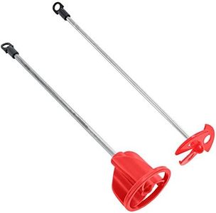 TCP Global 2 Types of Paint, Epoxy Resin, Mud Power Mixer Blade Drill Tools for Mixing Quarts to 2.5 Gallon Buckets - 14" Long, 1/4" Round and 5/16" Hex Shafts, 2.5" and 3" Plastic Paddles - Stirring