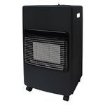 Daewoo Gas Heater With Regulator, 4100W, Fast Heating, Energy Saving, Anti-tilt Protection, Portable With Castor Wheels And A Carry Handle, Ideal For Large Rooms, Instant Heat, Black