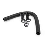 ANGIX Water Butt Connector Kit for Downpipe, Pipe Fitting & Joining, Butt Connector Pipe Link Kit, Rain Barrel Hose Linking Kit - Black