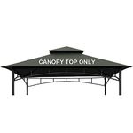 CoastShade 8 x 5 Grill BBQ Gazebo Double Tiered Replacement Canopy Roof Outdoor Barbecue Gazebo Tent Roof Top,Gray