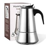 Happy Fox|Espresso Machine|Made of 430 Stainless Steel|6 Cups (300 ml), Suitable for outdoor, home and office