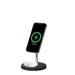Belkin MagSafe 2-in-1 Wireless Charger, 15W Fast Charging iPhone Charger Stand for iPhone 13, 12, Pro, Pro Max, Mini, AirPods