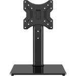 TVON Universal TV Stand Base, Swivel Table Top TV Stand for 20-43 inch TVs/Monitors with 4 Level Height Adjustment and Tempered Glass Base, Holds up to 88LBS, VESA 200x200mm