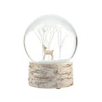 Winter woodland snowglobe by gisela graham - deer, trees and bird design