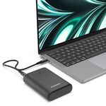 Ambrane 45W Fast Charging Powerbank Emergency use for MacBook & Type C Laptops, 15000mAh, 1 USB & 2 Type C, Power Delivery, Quick Charge for iPhone, Android & Other Devices, (Powerlit 45, Black)