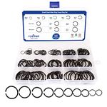 120Pcs GB895.2 Φ10-Φ26 Retainer Clip 65Mn Shaft Steel Wire Ring Snap Ring Set,Bearing Stop Ring Assortment Kit,Round Wire Snap Rings for Shafts