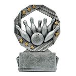 Decade Awards Bowling Hexa Star Trophy - 4.75 Inch Tall | Bowling Tournament Award | Celebrate a Strike or Pick up That Spectacular Split - Engraved Plate on Request