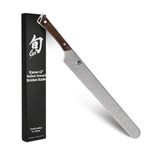 Shun Cutlery Kanso Hollow Ground Brisket Knife 12”, Authentic, Handcrafted Japanese Knife, Includes Wooden Saya Sheath, Ideal for Brisket, Roasts, Turkey, Ham and More