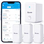 Govee New WiFi Digital Hygrometer Thermometer 3 Pack H5151, Indoor Outdoor Smart Gateway Room Temperature Humidity Sensor, Wireless Temp Gauge with App Alert, for Home, Greenhouse(not support 5G WiFi)