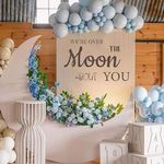 We're Over The Moon About You Wall Decal - We're Over The Moon Baby Shower Decorations,Baby Nursery Wall Decor Stickers,Pregnancy Celebration Party Supplies