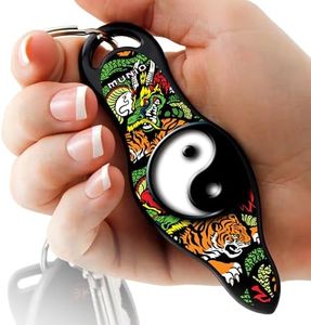 MUNIO Original Self Defense Keychain Kit - Self Protection Personal Safety Essentials, Portable Defense Kubotan, Legal for Airplane Carry - TSA Approved - Made in USA (Dragon Tiger)