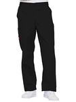 Dickies Men's Signature Elastic Waist Scrubs Pant, Black, Medium