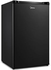 Midea WHS-160RB1 Single Reversible Compact Refrigerator, 4.4 Cubic Feet Fridge, Black