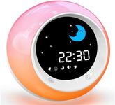 Kids Alarm Clock, Sleep Training Kids Alarm Clock with Sun & Moon Rise, Sleep Sound Machine,Night Light and OK to Wake Alarm Clock for Toddlers and Kids