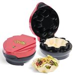 Taco Tuesday Tortilla Bowl Maker For Baked Taco Bowls, Tostadas, Salads, Dips, Appetizers, and Desserts - 8 to 10 Inch Tortillas - Red