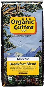 The Organic Coffee Co. Ground Coffee - Breakfast Blend (12oz Bag), Medium Roast, USDA Organic