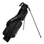 Orlimar Pitch 'N Putt Elite Synthetic Leather Sunday Golf Bag with Stand for Men & Women, Black, Small Lightweight Par 3, Driving Range Golf Bag for a Few Clubs Shoulder Strap Carry Handle Rain Cover