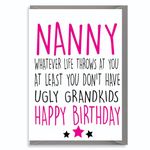 Cheeky Chops Cards Funny Birthday Card Grandparents Nanny Grandma Nanna Ugly Grandchildren C276