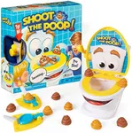 Brybelly The Original Shoot The Poop - Funny Family Game - Fast and Frenzied Flushing Poop Game with Fun Sounds for Kids