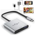 Switch 2 Dock 4K@60Hz TV Adapter Portable TV Docking Station for Switch / Switch2 / Steam Deck/ROG Xbox Ally X 3 in 1 100W PD / USB3.0 / HDMI2.0 USB-C Hub (Compatible with Switch2 v21.0.0)(S2A)