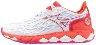 Mizuno Women's Wave Enforce Tour Ac Sneaker, White-Radiant Red, 8