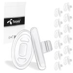 Tolaxy 12 Pairs Upgraded Soft Silicone Replacement Nose Pieces for Maui Jim Baby Beach/Kahuna/Kawika/Wiki Wiki, for Oakley WireTap/Whisker/Crosshair 1.0/2.0 Sunglasses, Anti-Slip, Push-in Nose Pads