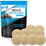 Nehaii Mole Repellent Balls, Effective Mole Deterrent for Gardens UK, Easy to Use Mole Repeller for Outdoors, Prevents Damage to Lawns & Gardens, Mole Repellent Safe for Pets-10P