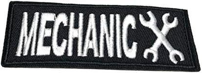 Mechanic 4" Embroidered Patch DIY Iron or Sew-on Decorative Vacation Travel Souvenir Applique Biker Emblem Badge Military Veteran Tactical Funny Humor