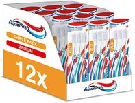 Aquafresh Toothbrush Clean and Flex Triple Pack, Medium, Pack of 12