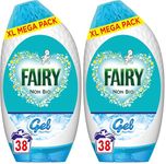 Fairy Non Bio Laundry Detergent Gel, 38 Washes 1.254 L, Voted Number 1 For Sensitive Skin (Pack of 2)