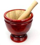 Size 8 inches Wood Kruk Mortar with Pestle Grinding Earthenware Pottery Papaya Salad Somtum Mixer Cookware Food Menu Recipe Home Party Kitchen Tool