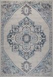 Ladole Rugs Traditional Area Rug for Larger Space - Ivory Blue, 9x13 (9' X 12'5")