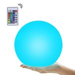 Led Ball Light, LED Night Light with Ip65 Waterproof and Folding Handle, USB Charging RGB Lamp Suitable for Children, Suitable for Party, Rest and Outdoor, 6 Inches, 16 Colors, 4 Color Modes