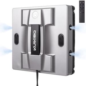 KUIKIBO K2 Fensterputzroboter mit sprühfunktion 6000Pa Fensterroboter Geräuscharmer Fensterreiniger Roboter Wird mit 4 Ersatztüchern geliefert Geeignet für gerahmtes/rahmenloses Glas