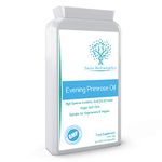 Evening Primrose Oil 1000mg 90 Capsules - Vegan & Cold Pressed - Premium High GLA Formulation with Vitamin E - No GMOs - UK Made Vegan Soft Gels