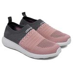 ASIAN Women's Elasto-02 Knitted, Sports, Walking, Slipon Shoes- Pink