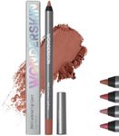 Wonderskin Lip Liner Pencil - 360 Contour Lipliner, Long Lasting, Sharpenable Lip Pencil, Waterproof and Transfer-Proof Brown Lip Liner (Saddle)