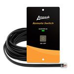 Ampeak AC Power Inverter Remote On/Off Switch with 20 Ft Cable Push Button Switch LED Flush Mount