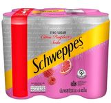 Schweppes Citrus Raspberry Zero Sugar Refreshing Sparkling Drink Each 330ml (Pack Of 5 Can)