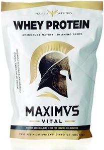 Proteínas Whey MAXIMUS VITAL 2kg - 66 Dosis - Proteina Whey Protein con Aminoácidos Esenciales - Cremosa y Deliciosa - Fácil Digestión - Proteinas para Masa Muscular - Fresa