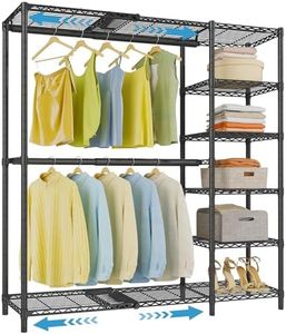 VIPEK X2 Expandable Clothes Rack Portable Closet Organizer System Black