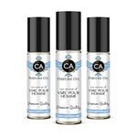 CA Perfume Impression of Vsrc Pour Homme For Men Replica Fragrance Body Oil Dupes Alcohol-Free Essential Aromatherapy Sample Travel Size Concentrated Long Lasting Attar Roll-On 0.3 Fl Oz-X3