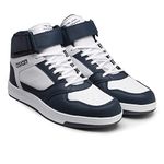 ASIAN Carnival-02 High Top Casual Chunky Fashion Sneakers,Dancing Shoes | Basketball Shoes with Rubber Outsole for Boys Navy White