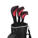 Scott Edward 3Pcs Long Neck Mesh Golf Club Headcovers Set Golf Club Head Covers for Driver Fairway Hybrids Woods